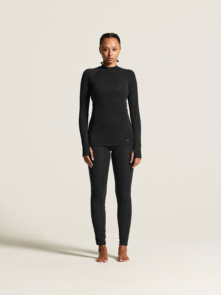 Thermal Base Layer Set – Women’s Functional Baselayer Set Black