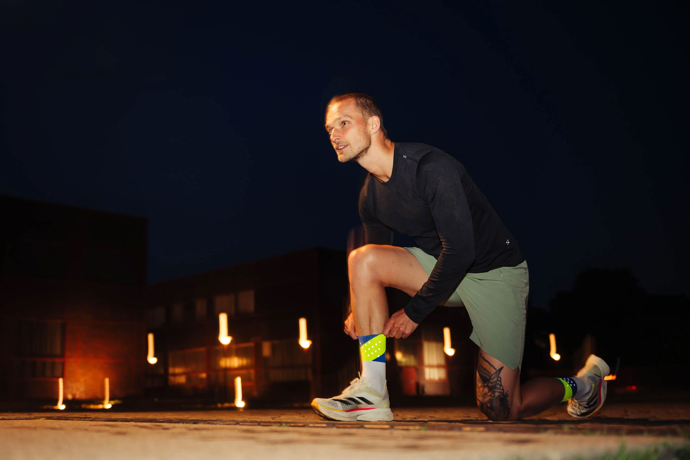 High-Viz V4 - Socken Canary Blue