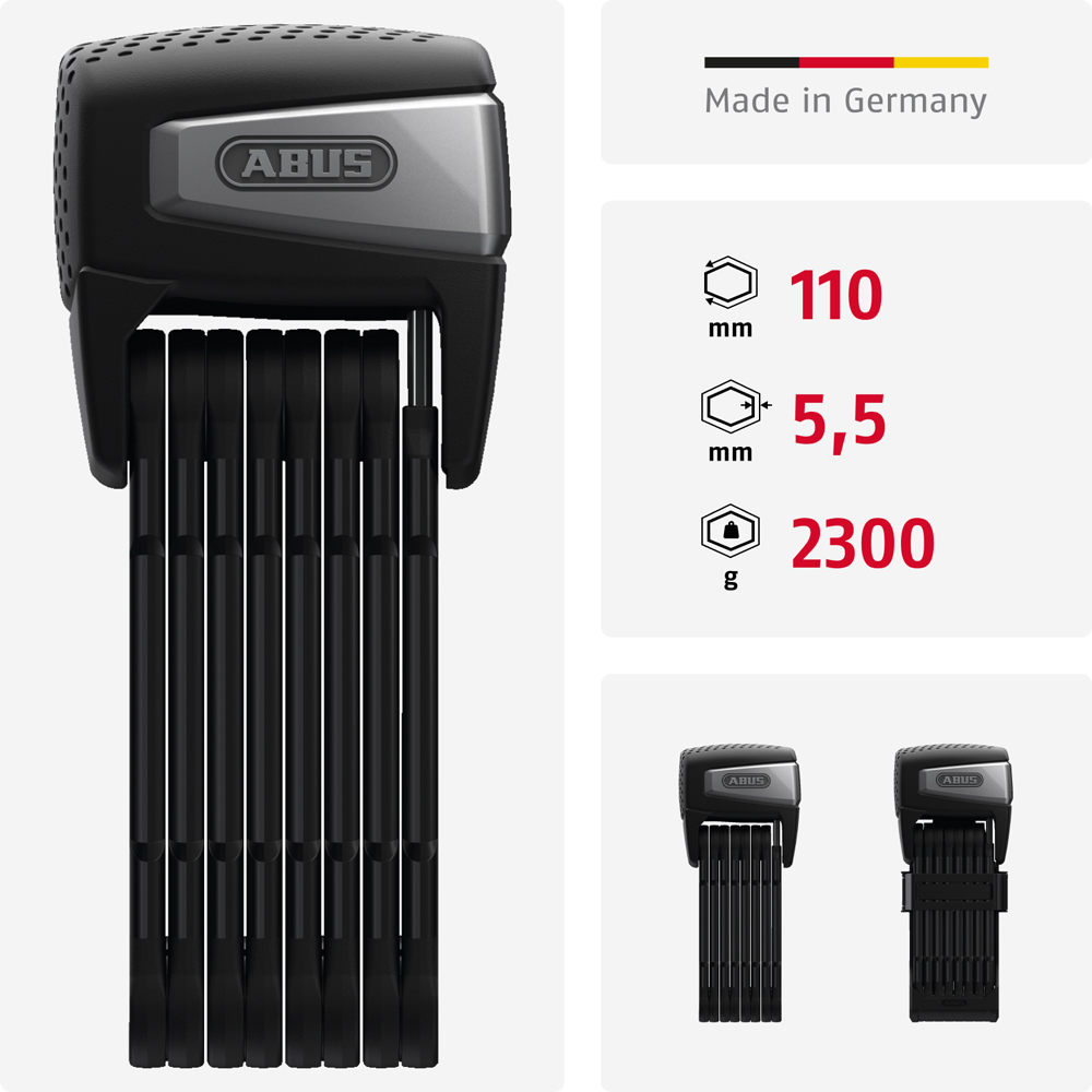 Abus Bordo SmartX 6500A/110 SH Faltschloss inkl. Halterung Faltschlsser  kaufen | Bike-Discount