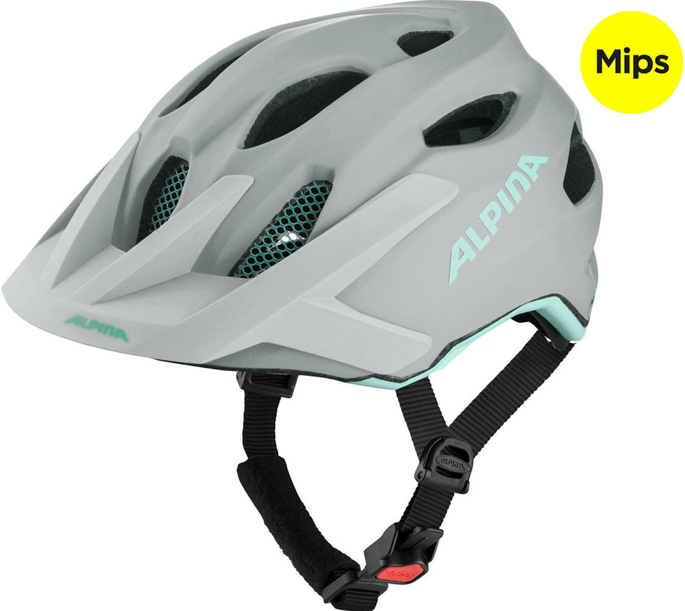 Alpina sports kinderhelm apax jr. mips 51-56 mat turq/grijs afbeelding