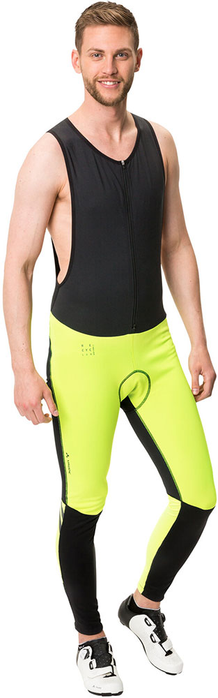 Posta Warm Bib Tights Neon yellow