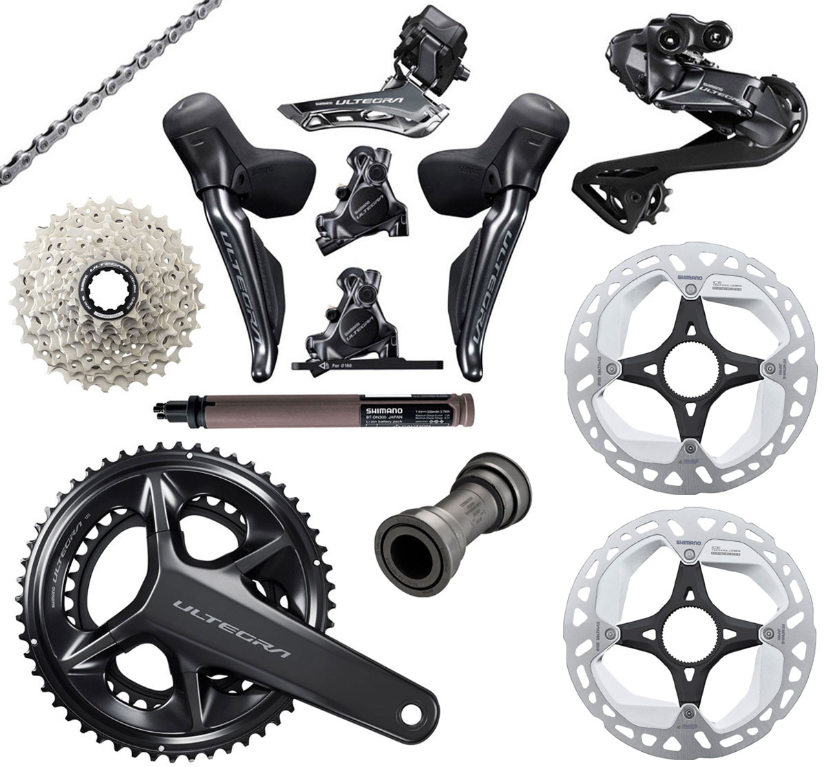 B-WARE / ULTEGRA Di2 R8170 2x12-fach Gruppe Disc 160/160mm [Gruppe]