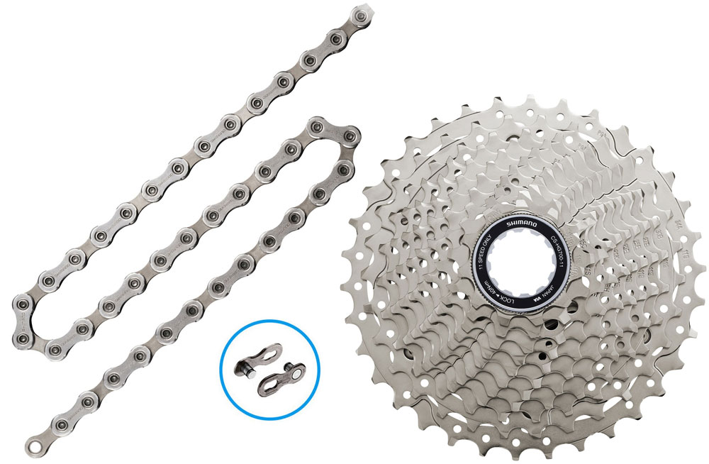 Shimano 105 CN-HG601+CS-R7000 11-speed Wear and Tear Set | 11-34