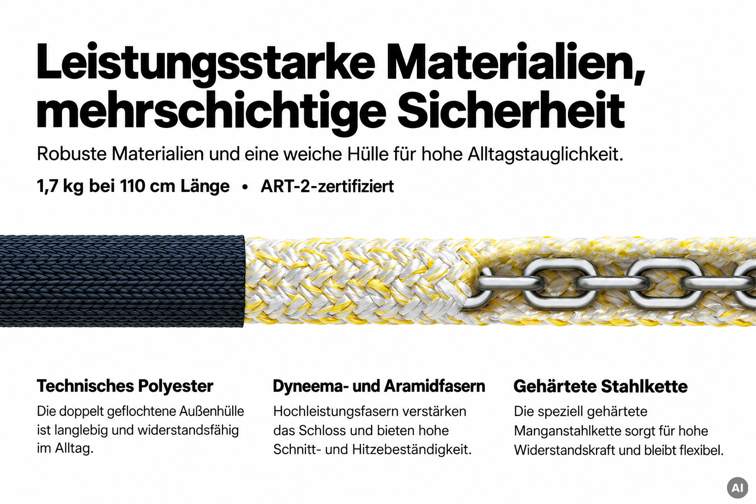Kettenschloss 110cm