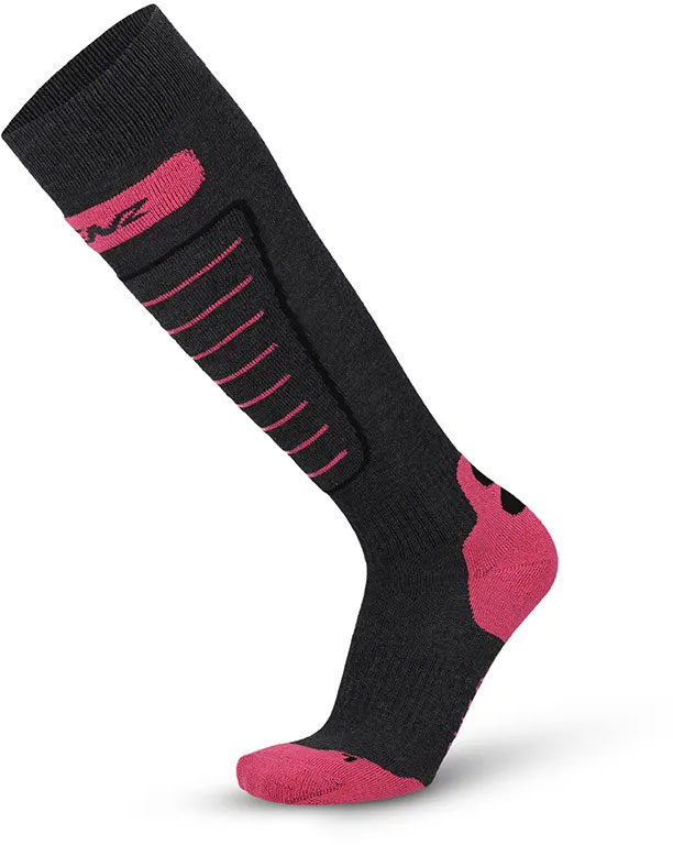 Skiing 1.0 - Calcetines de esquí gris/rosa