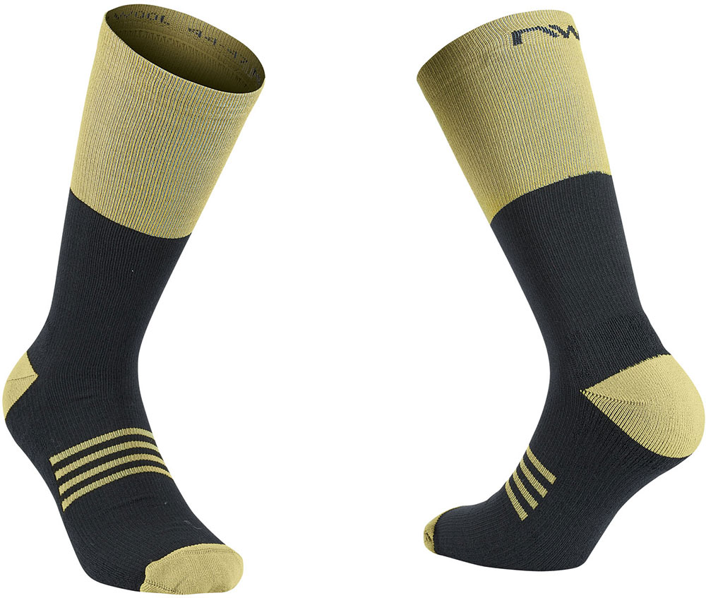 Extreme Pro High Sock - Chaussettes thermiques Noir/Vert kaki