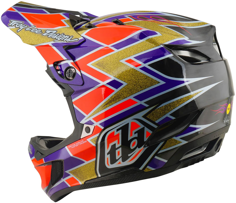 D4 Carbon Flush - Casco integrale viola