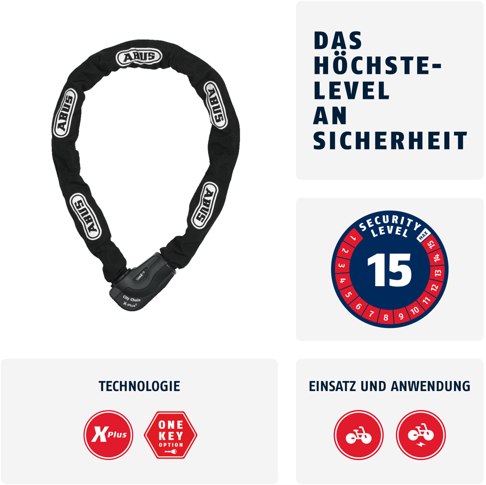 Abus Granit CityChain X-Plus 1060/110 Chain Lock Chain locks