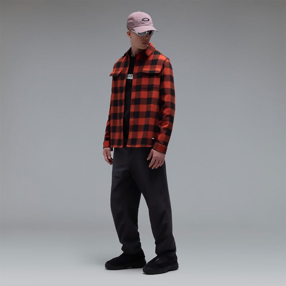 Bear Cozy – koszula flanelowa w kratę w kolorach Flam Red/Pitch Black