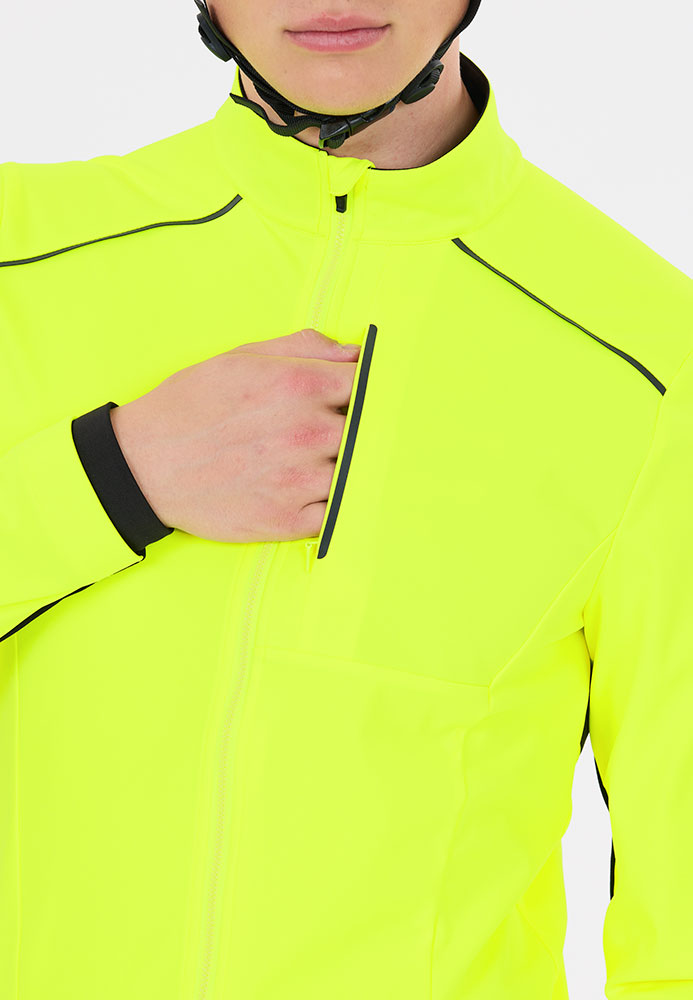 Tandori - Chaqueta cortavientos para BTT, color amarillo seguridad