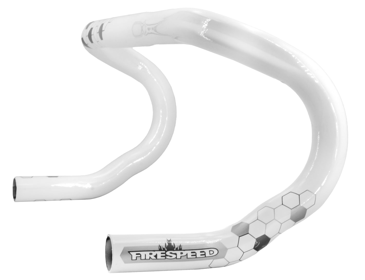 Manillar de carretera FIRESPEED F-7DBC aluminio 7075 Ø26 blanco