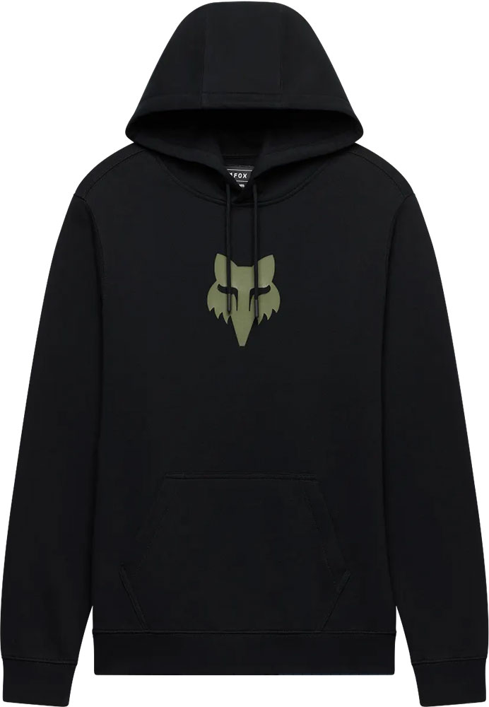 Fleece Fox Head – bluza z kapturem, czarna i zielona