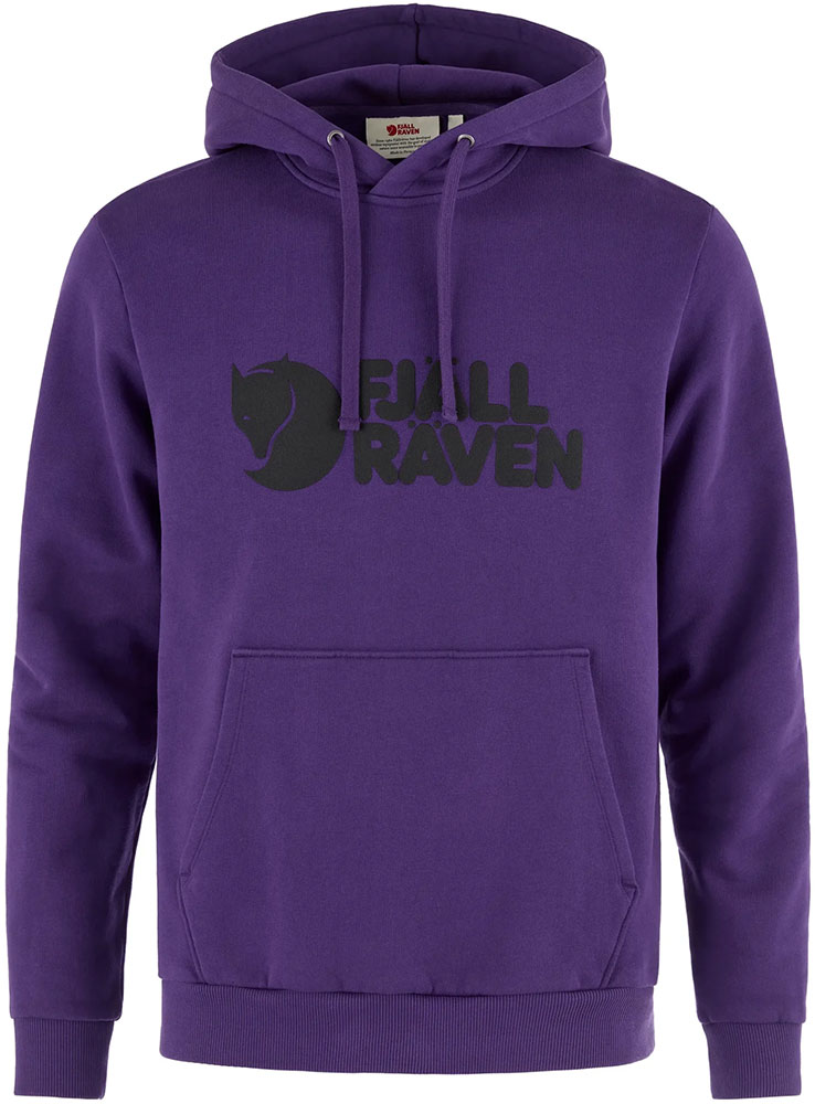 Logo - Sweat à capuche violet foncé