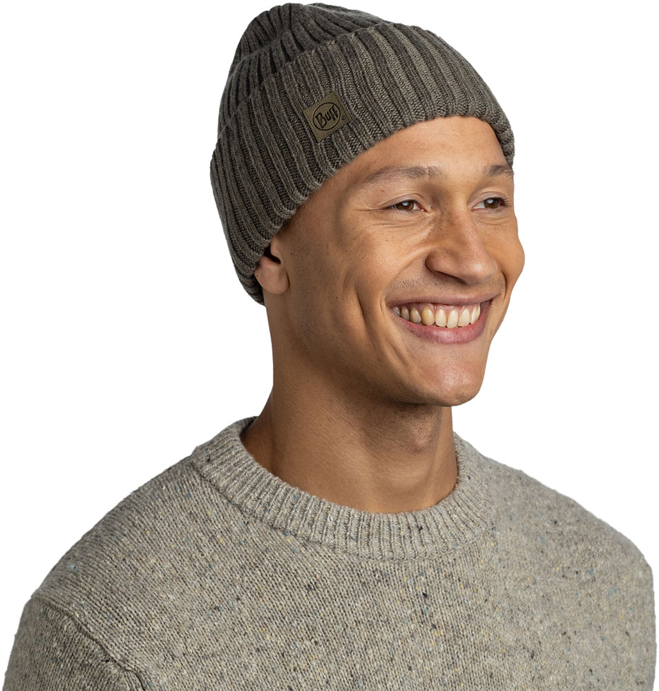 Knitted Beanie ERVINY - jasnobrązowa