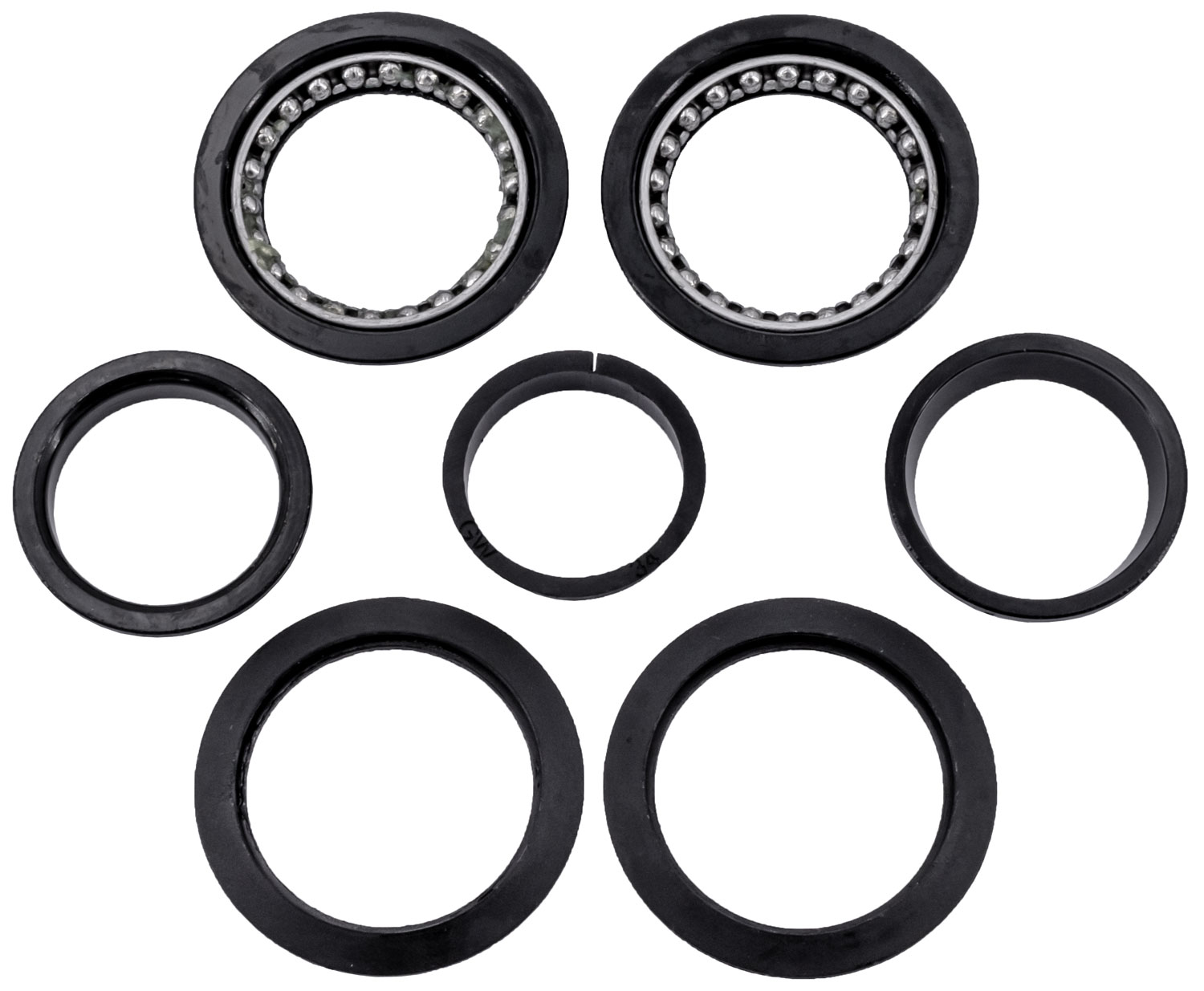 LOEVELOSI Fiets stuurset 1 inch zwart racefiets schroefdraad lagerset retro stuurkop lager 1 Zwart Fiets Stuurset