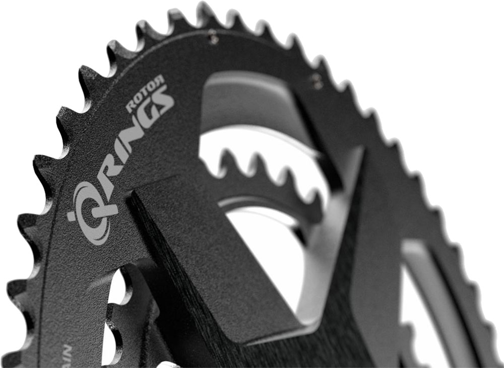Plateaux Ovales Rotor Q Rings 52/36 Dents 11 Vitesses Montage Direct, Noir