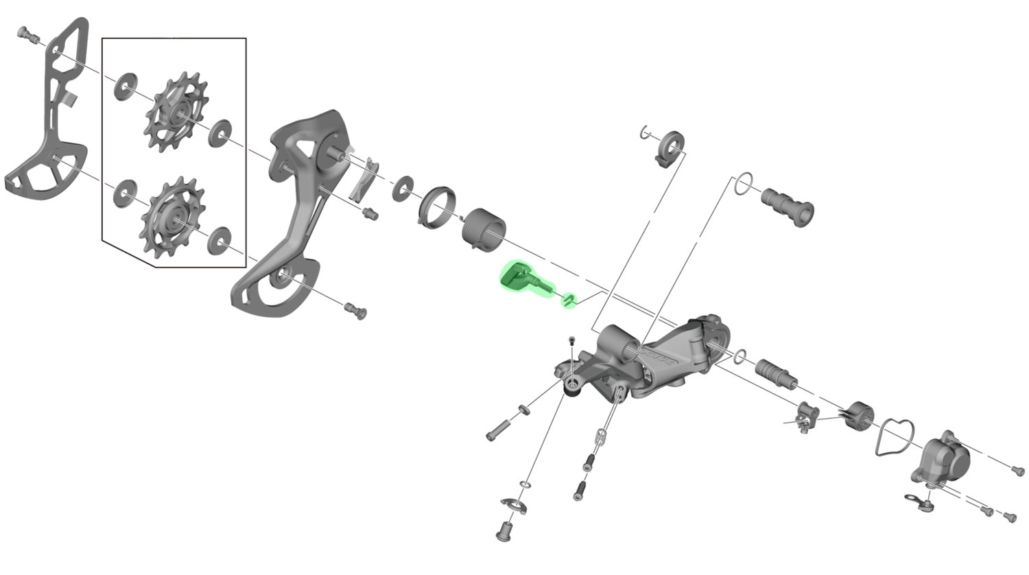 Shift lever assembly for RD-M9100/M8130/M8100/M7100/M6200/M6100/M5130/M5100/U8000/RX822