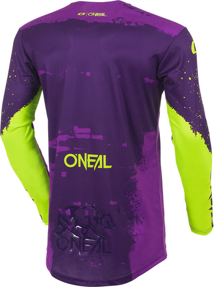 Mayhem Paint V.27 - MTB Langarmtrikot Purple/Neon Yellow