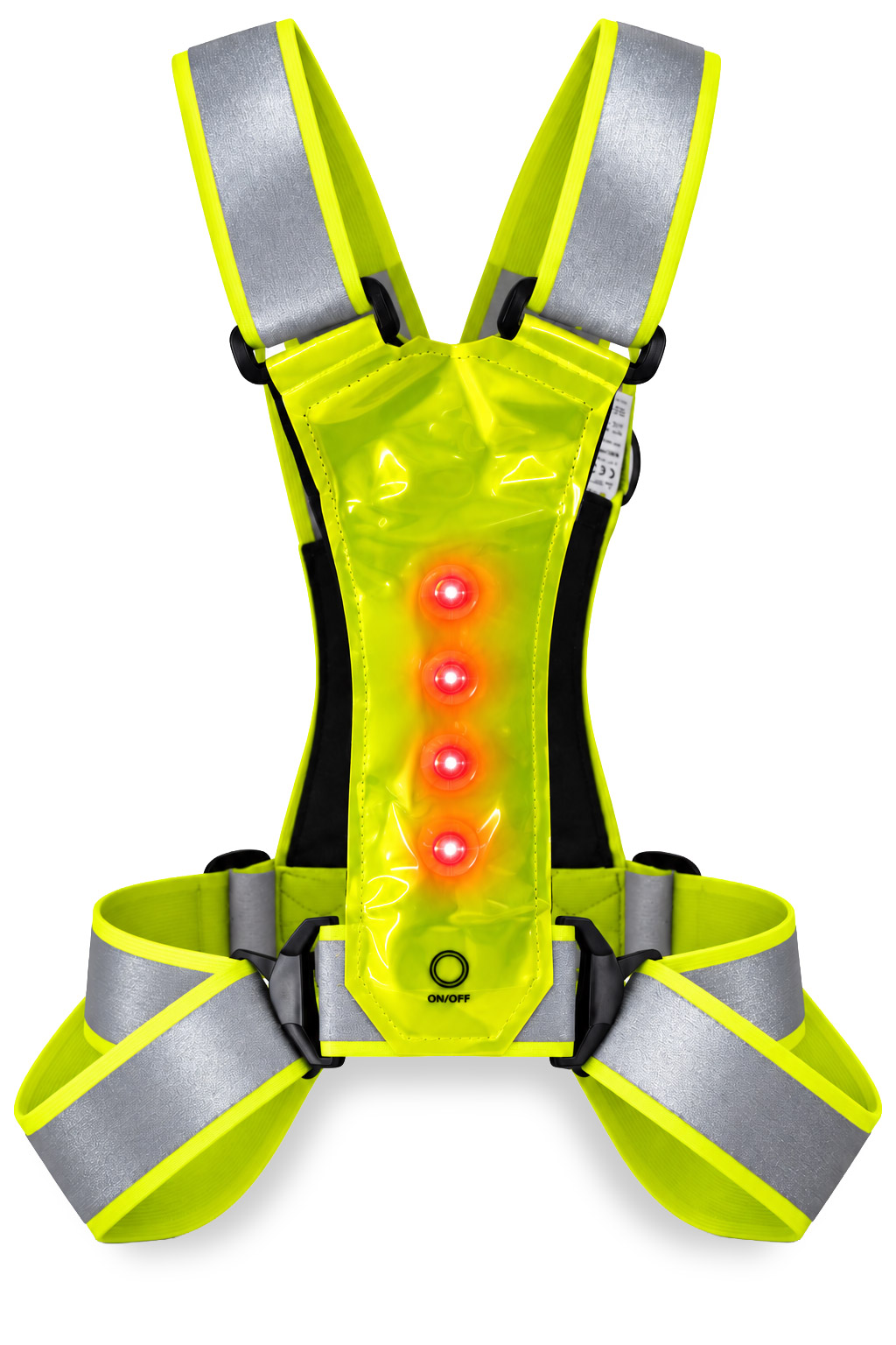 Ceinture croisée réfléchissante - Gilet de sécurité jaune vif