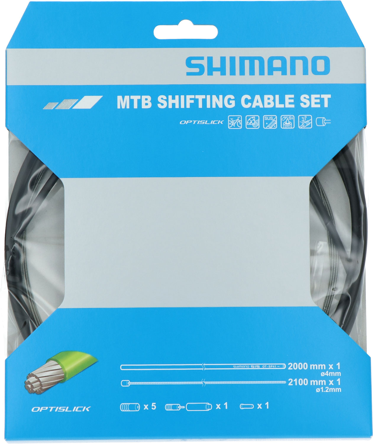 OT-SP41 OPTISLICK Advanced: juego de cables de cambio para MTB con bielas de 1 plato