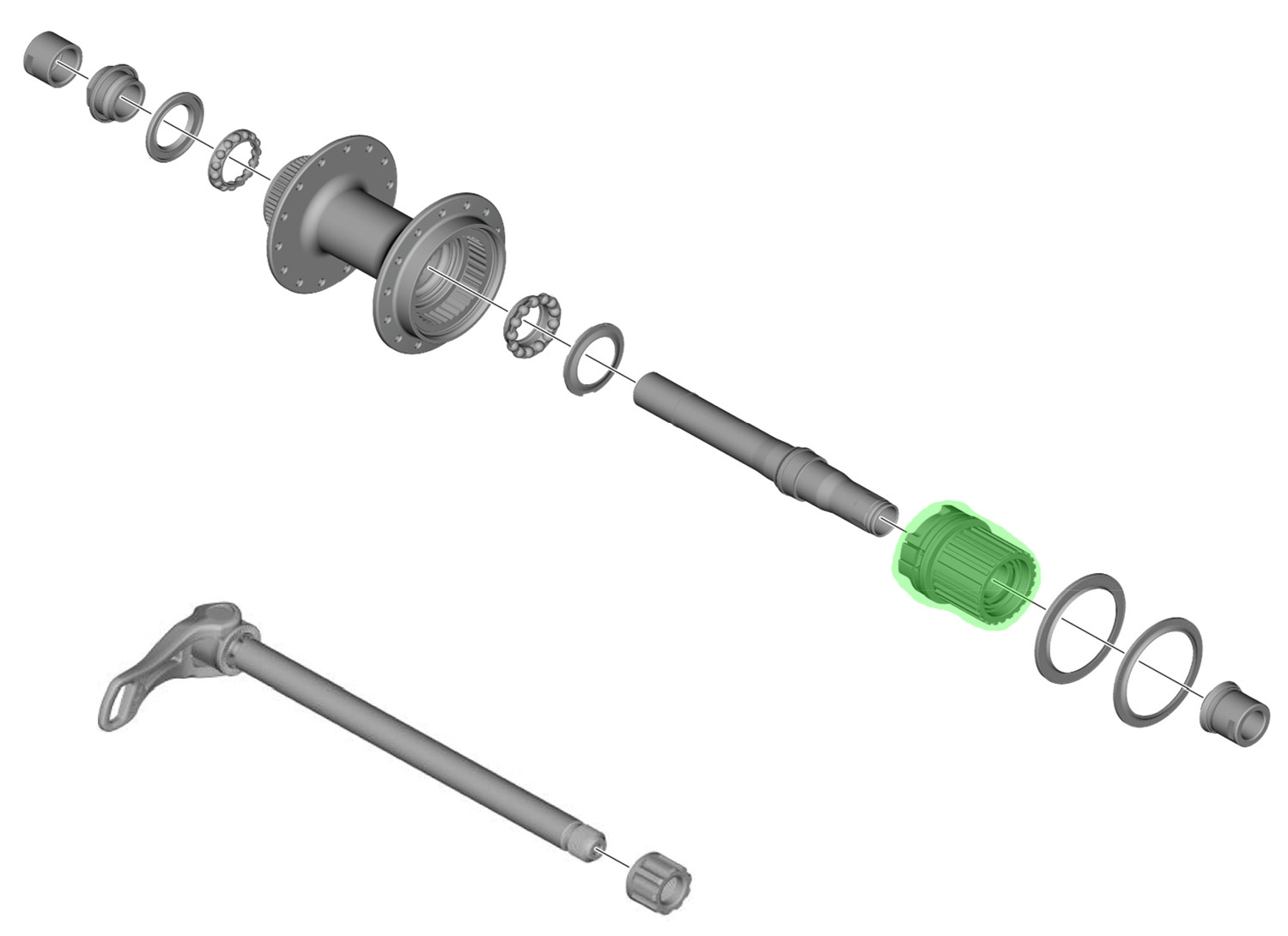 MicroSpline MTB 12-fach Stahl Freilaufkörper für FH-MT510/500/WH-MT620/501