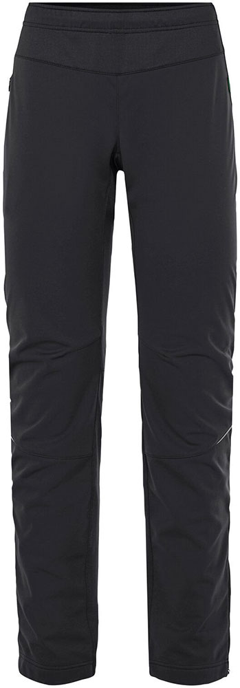 Wintry V - Pantalones softshell para mujer, negro/negro