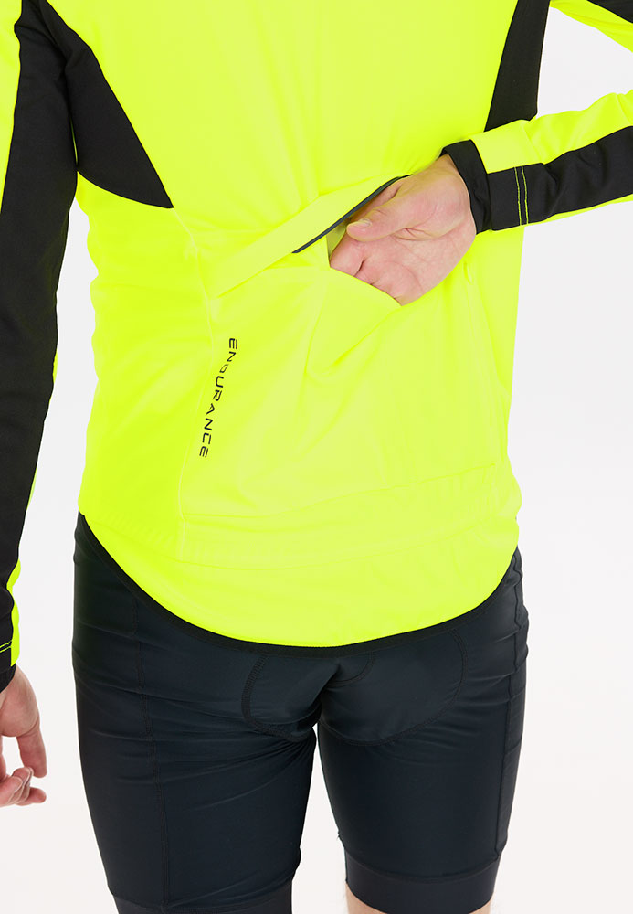 Tandori - Chaqueta cortavientos para BTT, color amarillo seguridad
