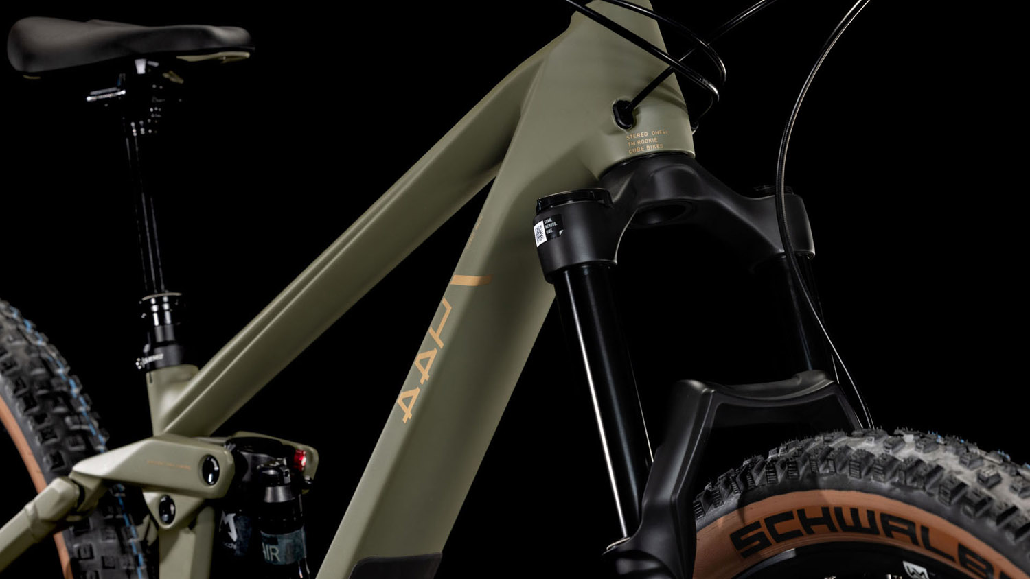 VTT Cube Stereo ONE44 HPC 27.5" 12V 150mm Vert/Or 2025 - Neuf Sous Emballage