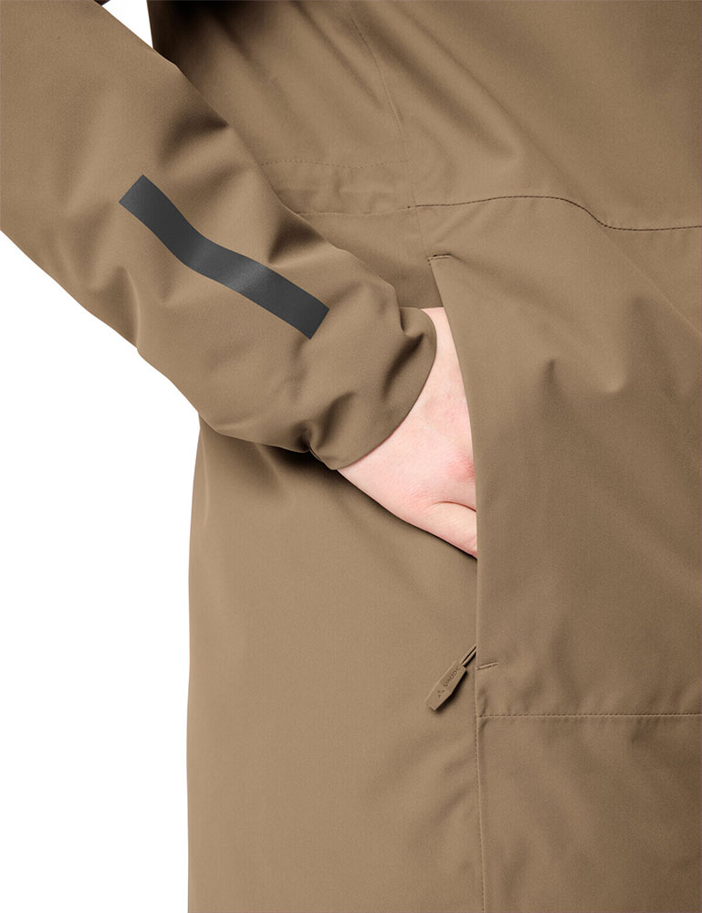 Cyclist Padded II - Abrigo de mujer color avena