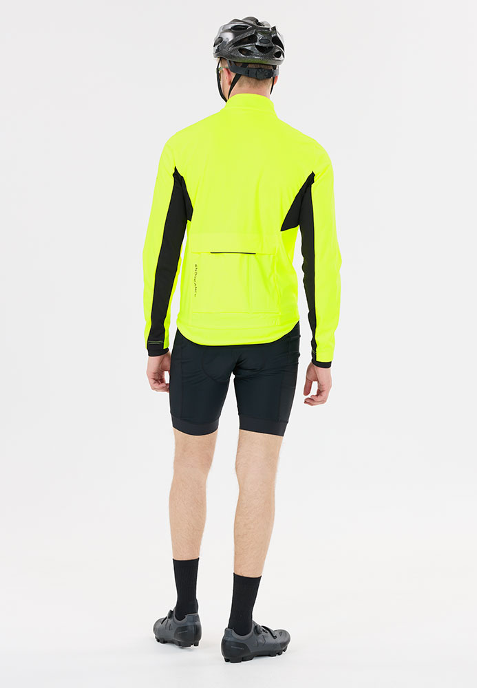 Tandori - Chaqueta cortavientos para BTT, color amarillo seguridad