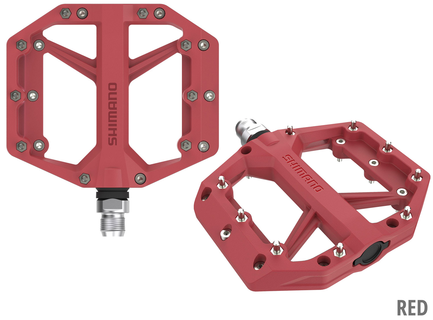 ANCLLO Pedali Piatti In Alluminio Per Mountain Bike: Leggeri, Antiscivolo E Resistenti, Colore Rosso