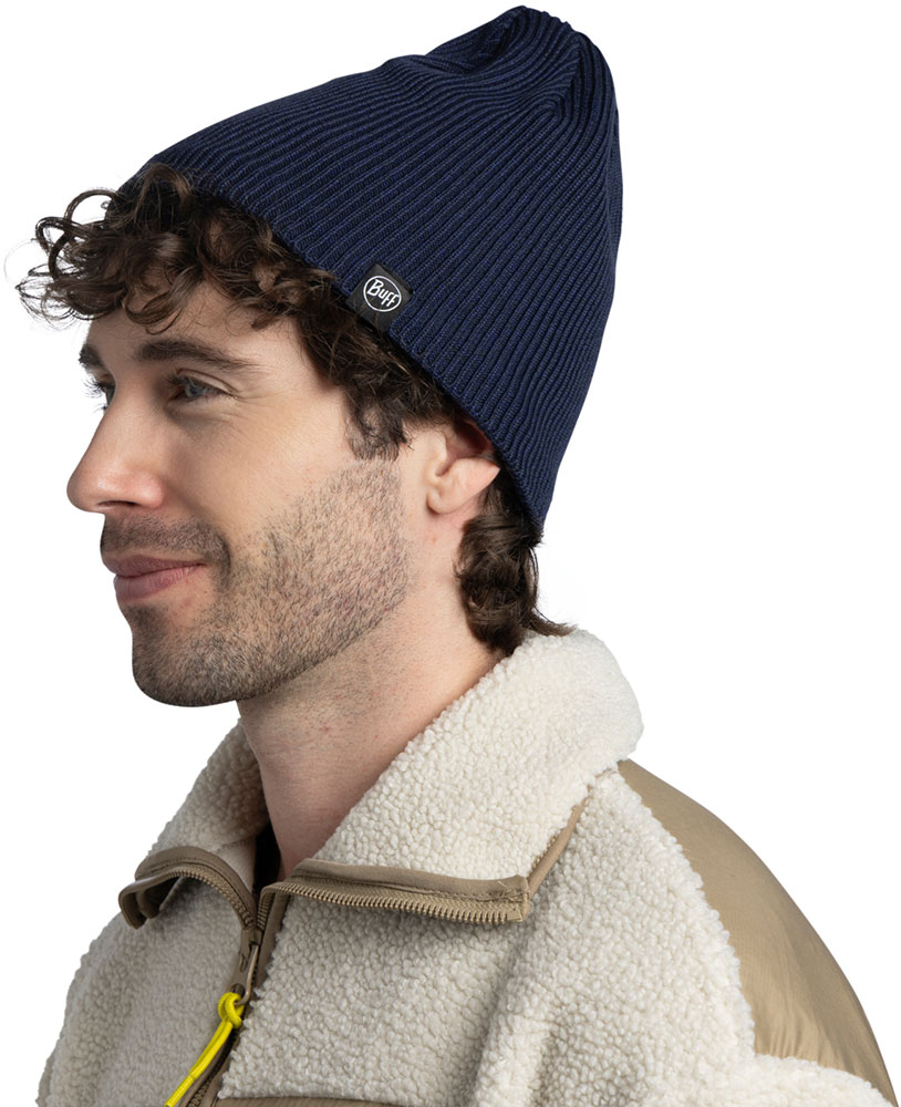 Knitted & Full Fleece Beanie RENVI - Beanie Blue