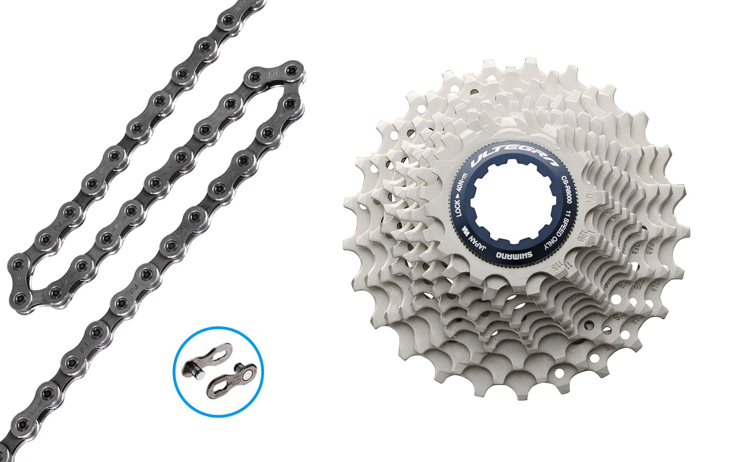 Shimano ULTEGRA CN-HG701+CS-R8000 11-speed Wear and Tear Set 12-25