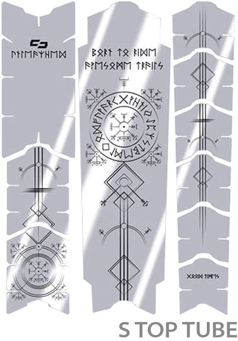 unleazhed 20117769 Unscratch Frame Rahmenschutzfolie - Runes of Shred Black Glossy 2.jpg