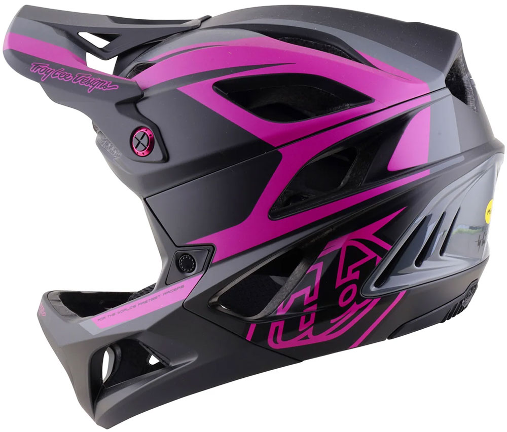 Stage 2 MIPS - Casco integrale Higth VZ Grigio scuro/Fucsia neon