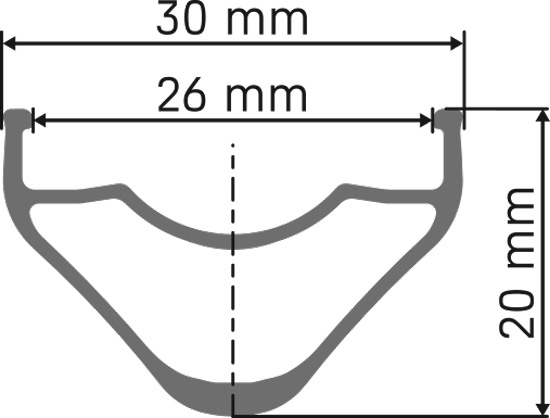 G 1800 Spline® 28" Disque 20 mm Roue arrière