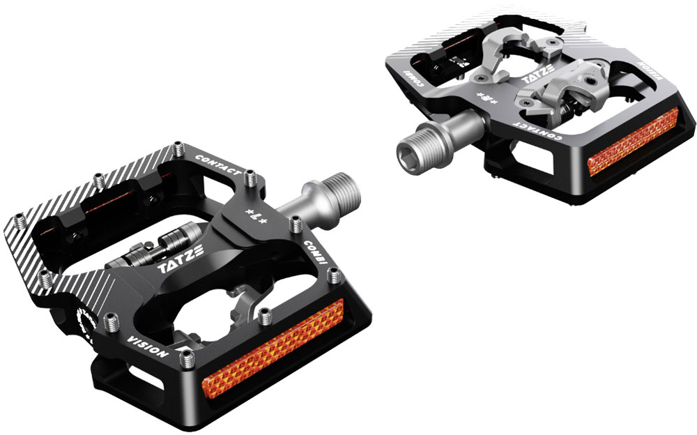 Pédales Time Link - Automatiques Composite Avec Plateforme - Axe 9/16" - Noires