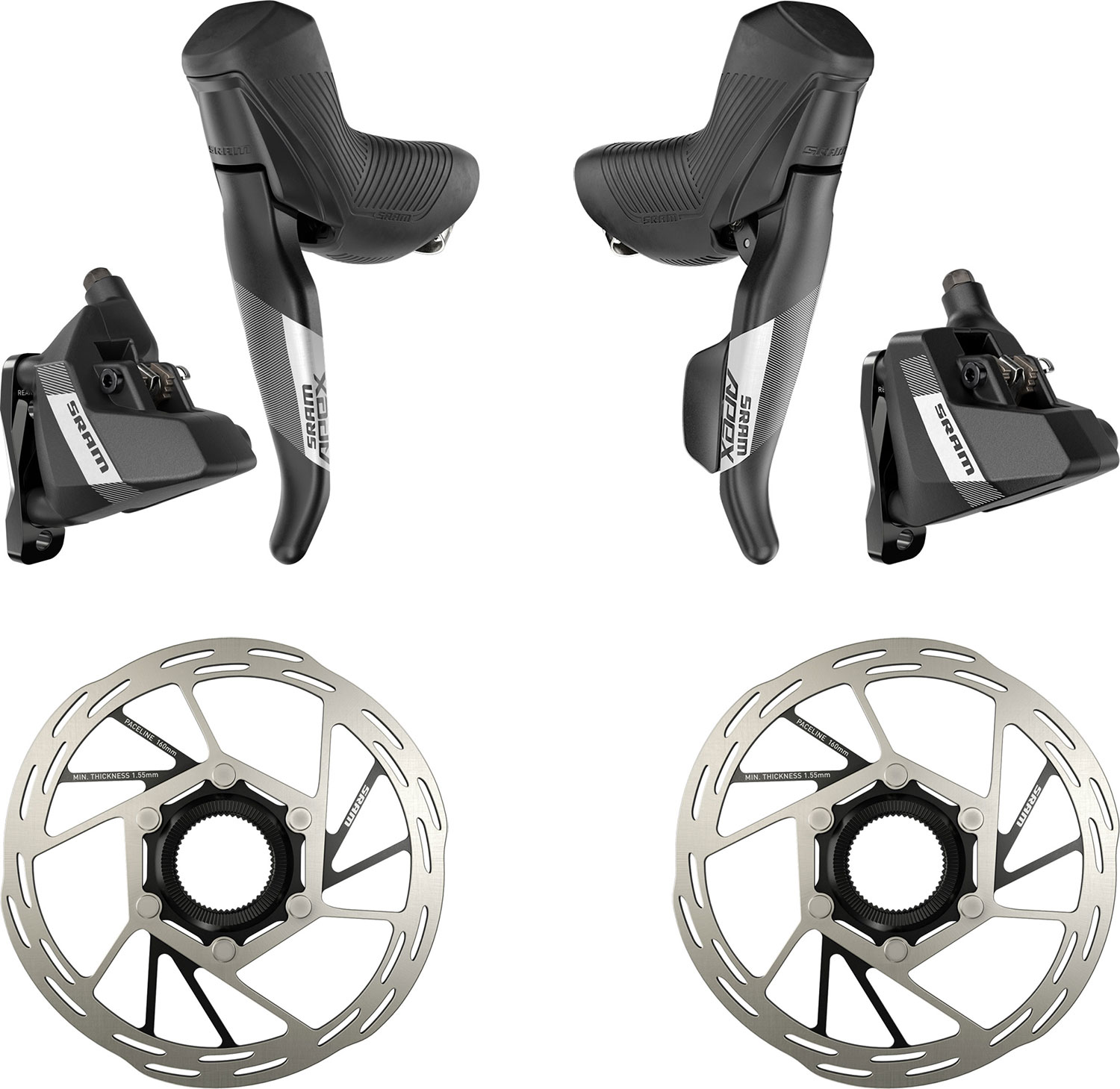 SRAM Apex AXS D1 Shift/Brake System Set + Paceline Rounded 160