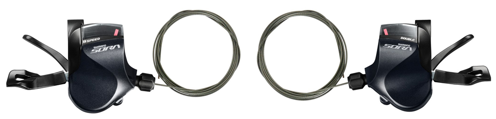 Shimano SORA SL-R3000 2x9-speed Flat Bar Shift Lever Set Gear