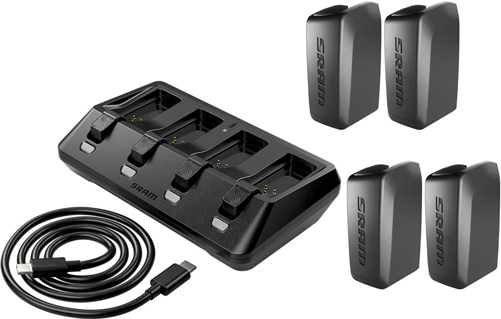 AXS Battery Base 4-port charger with 4 batteries TOP-DEAL