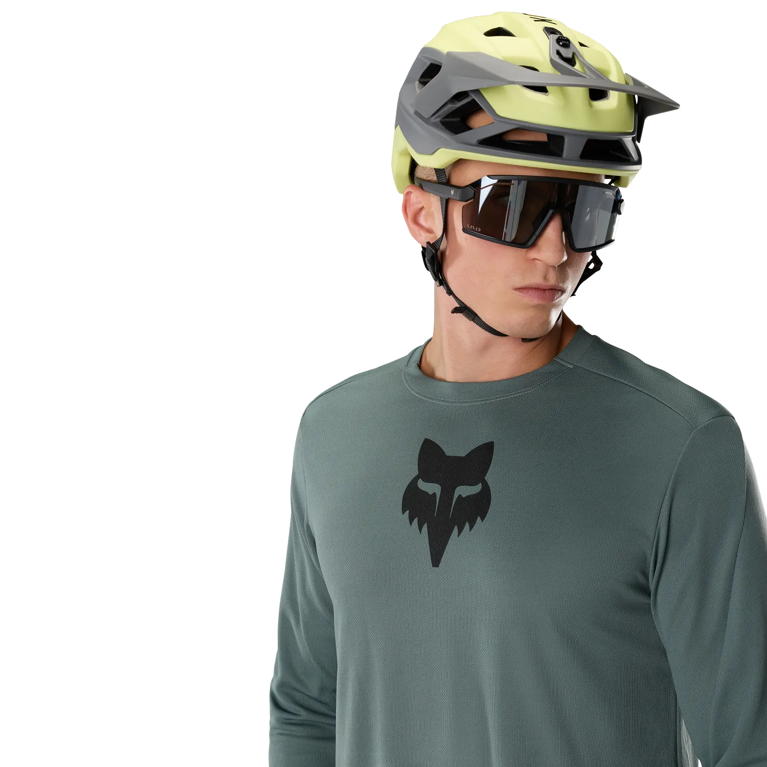 Ranger Fox Head – MTB Long-Sleeved Jersey Sage 