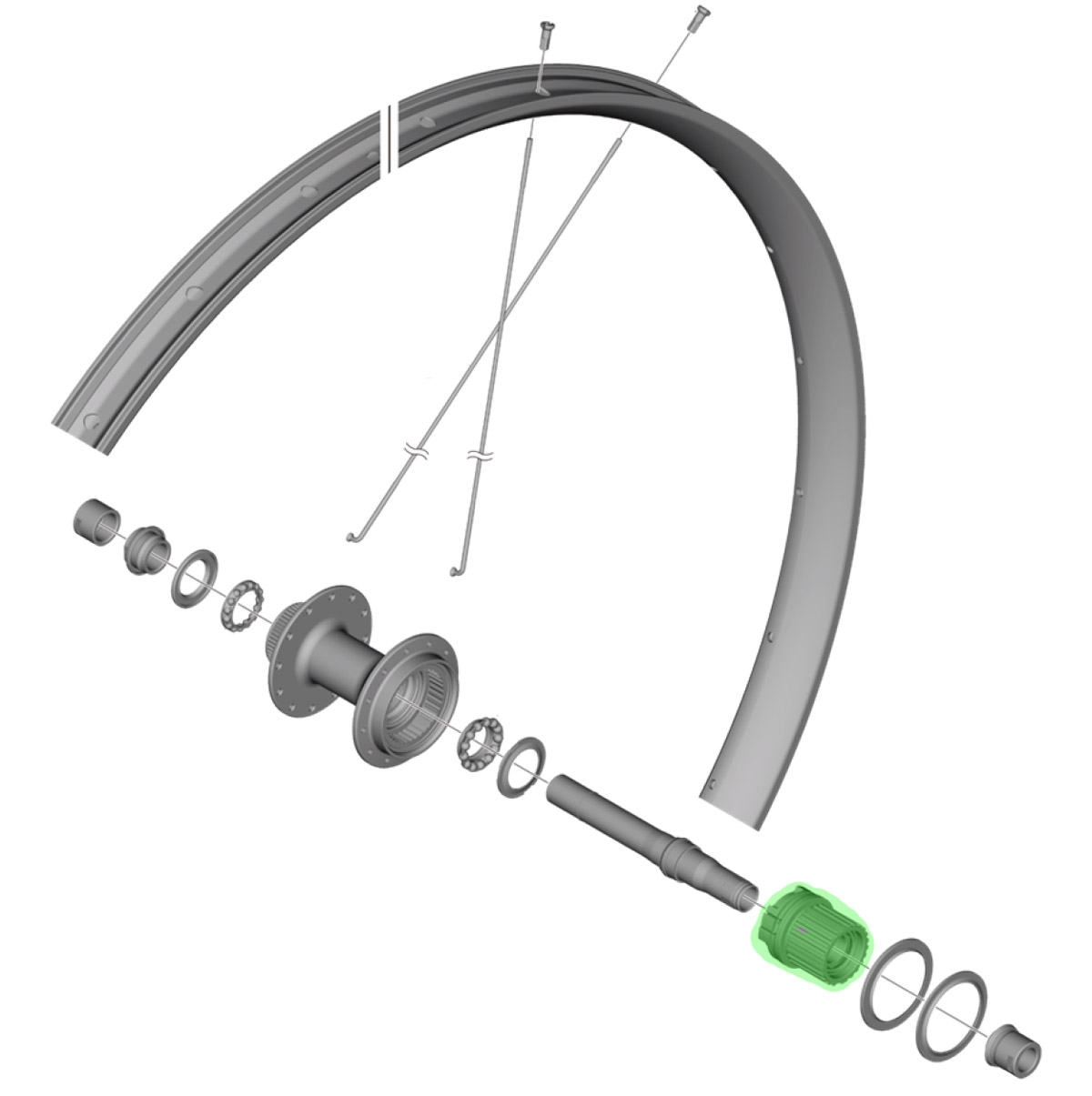 MicroSpline MTB 12-fach Stahl Freilaufkörper für FH-MT510/500/WH-MT620/501