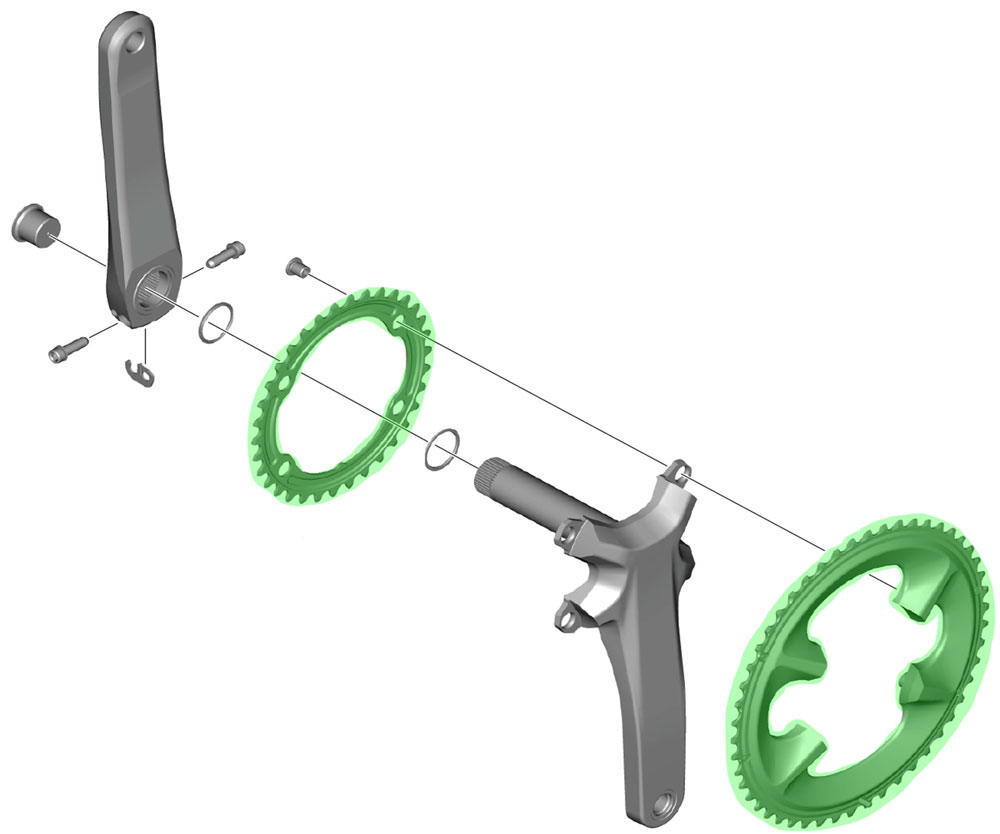 Shimano 105 Chainring for FC-R7100 50/34T Chainring 12-speed