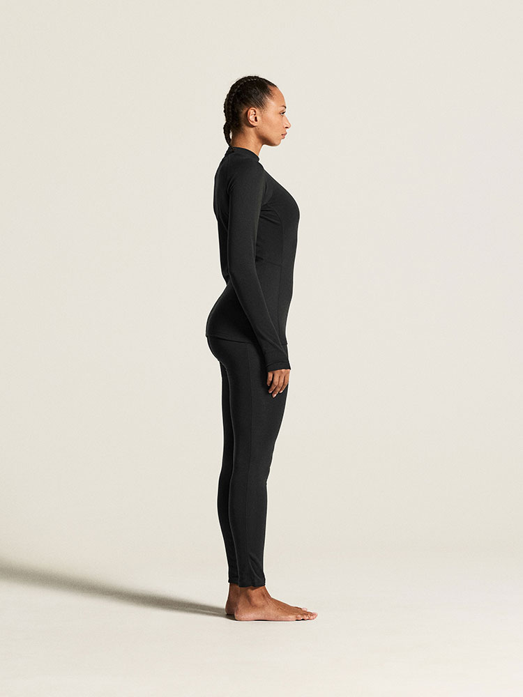 Thermal Base Layer Set – Women’s Functional Baselayer Set Black