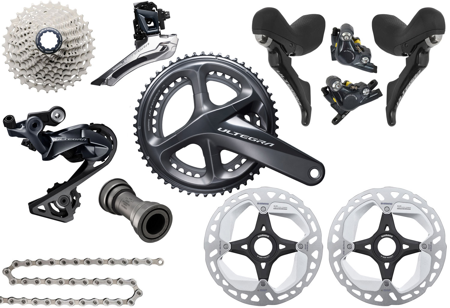 B-WARE / ULTEGRA R8020 2x11-fach Gruppe Disc 160/160mm  [Gruppe]