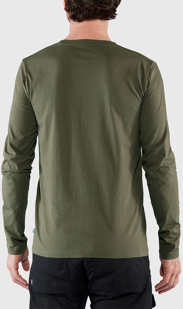 Camiseta de manga larga «Forever Nature Badge» en azul marino oscuro