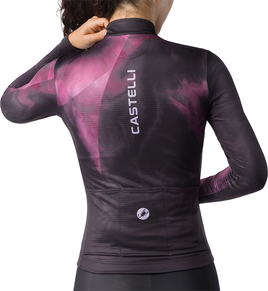 Prismatic Thermal - Damen Langarmtrikot Black/Deep Bordeaux