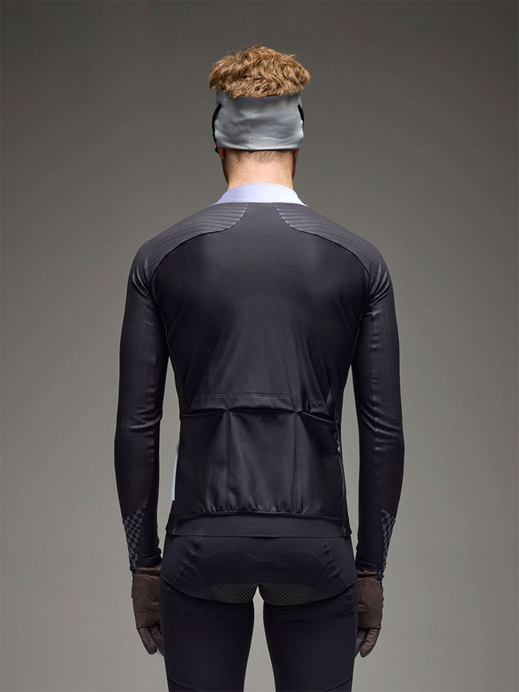 Gregarius Hybrid Collar Fade - Langarmtrikot Black
