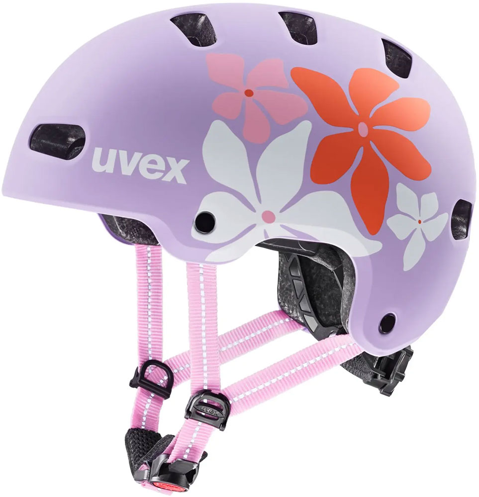 kid 4 style flower lilac matt - Kinderhelm