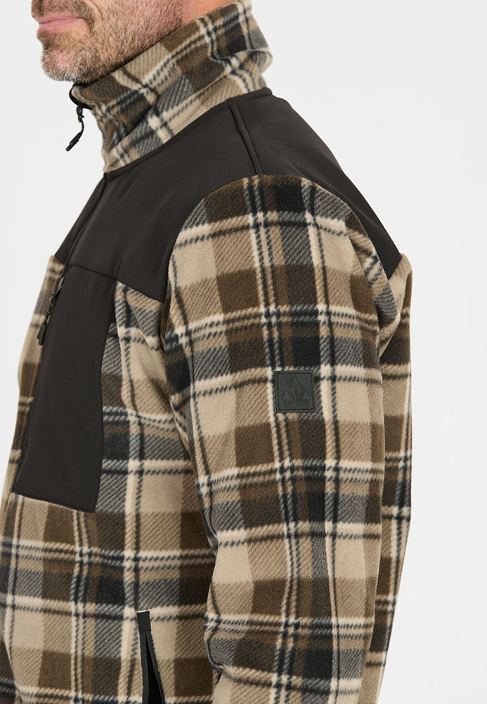 Astrali Checked - Fleecejacke Teak